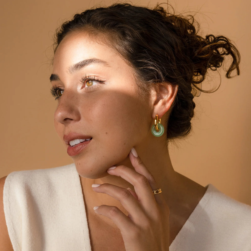 Virelle Duo Jade Hoops