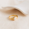 Oceana Wave Pearl Ring