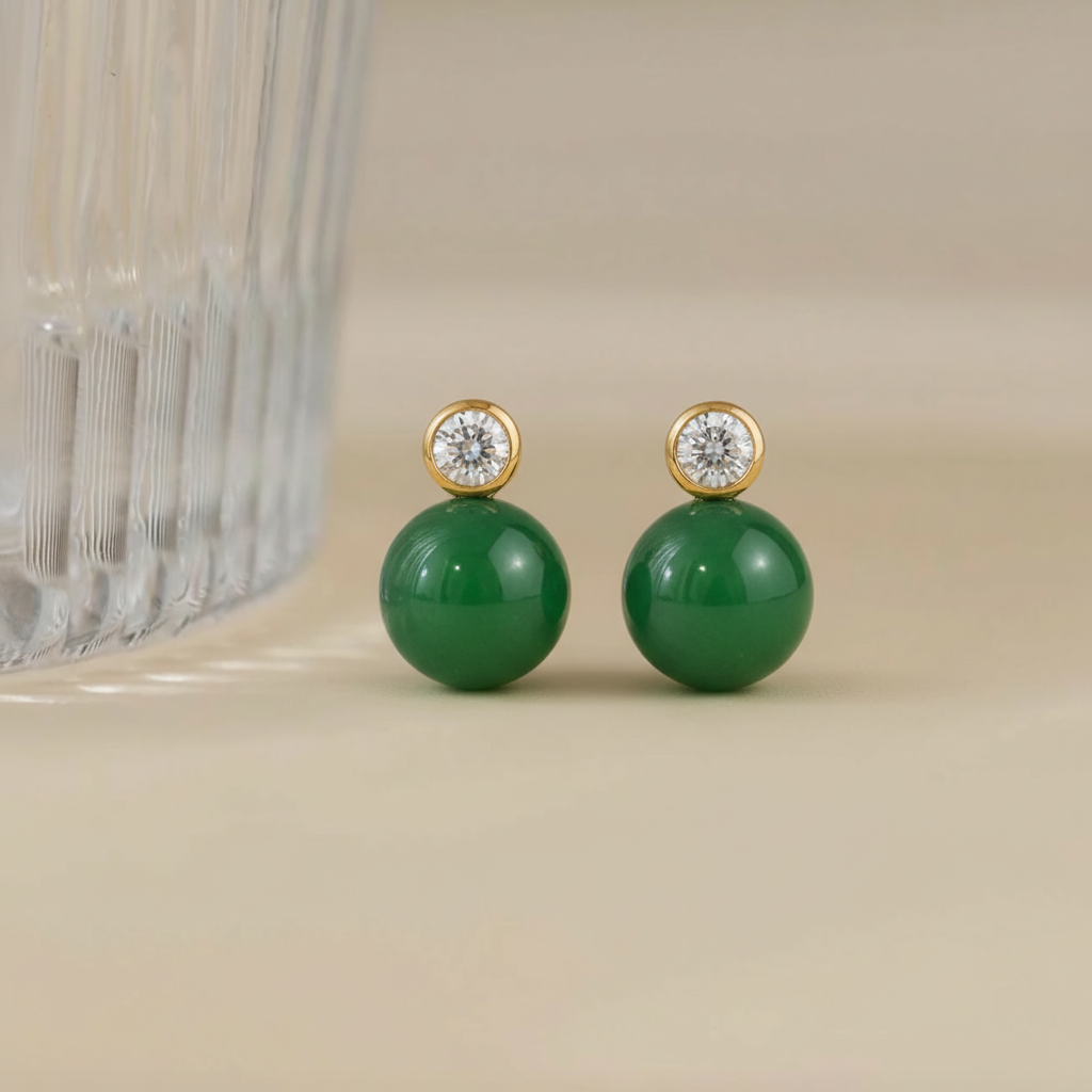 Avelune Jade Studs