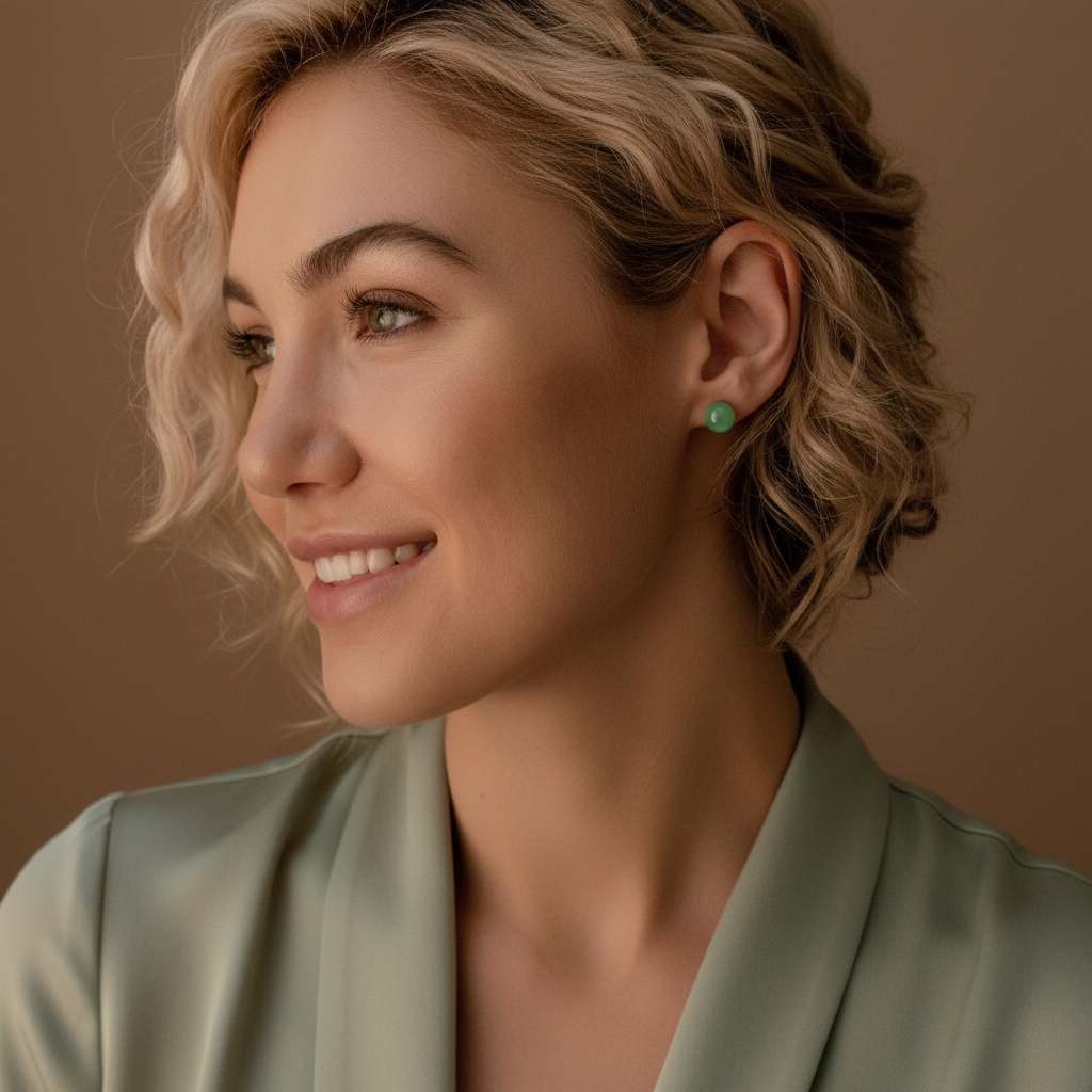 Luzara Jade Studs