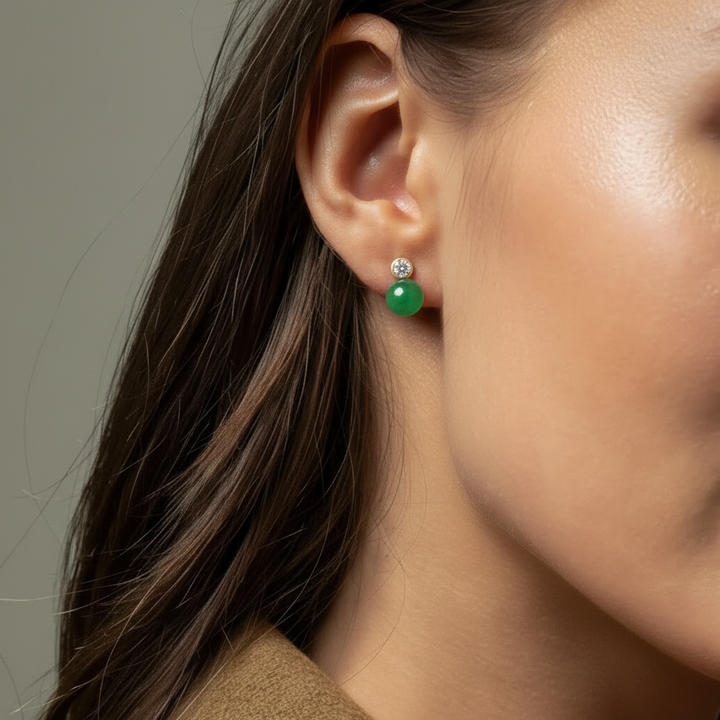 Avelune Jade Studs