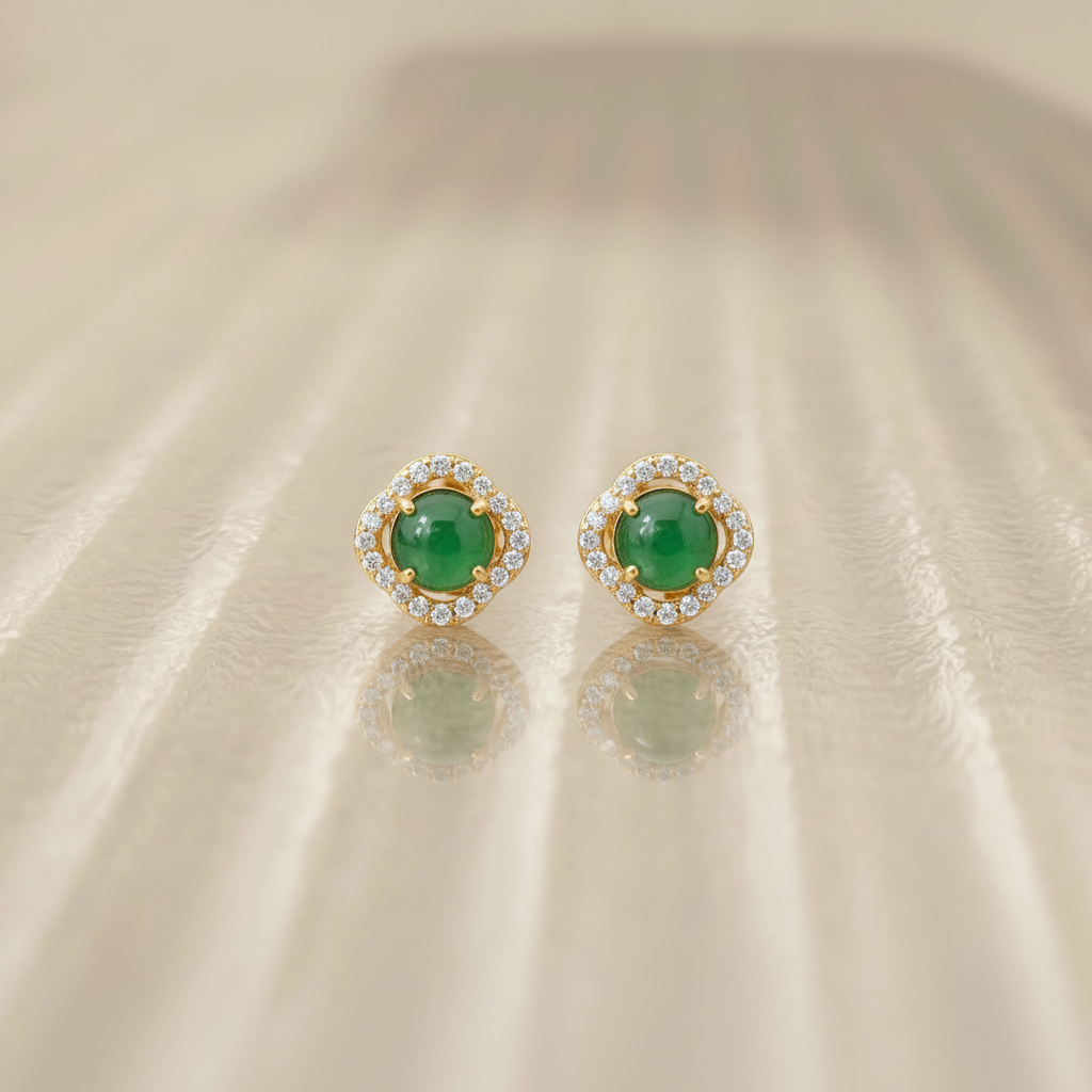 Seravelle Jade Studs