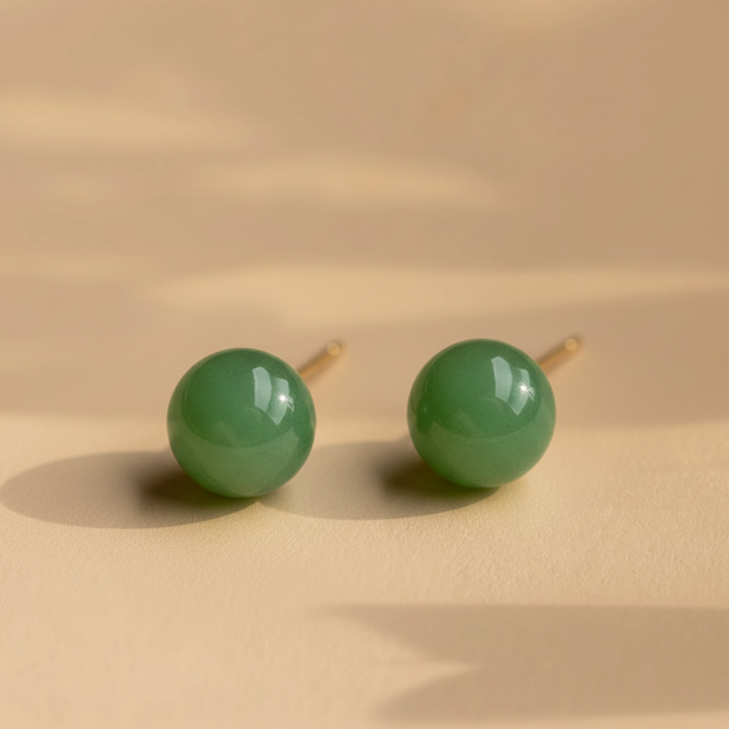 Luzara Jade Studs