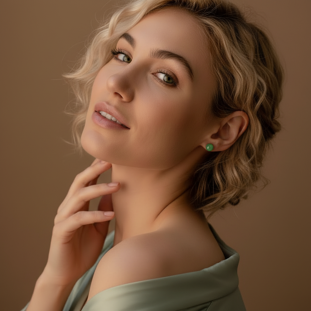 Luzara Jade Studs
