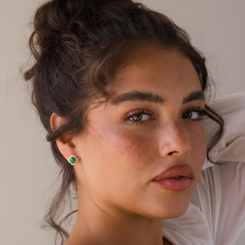 Seravelle Jade Studs